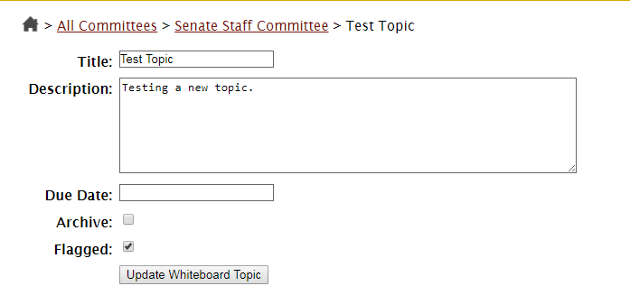 How to flag a topic.